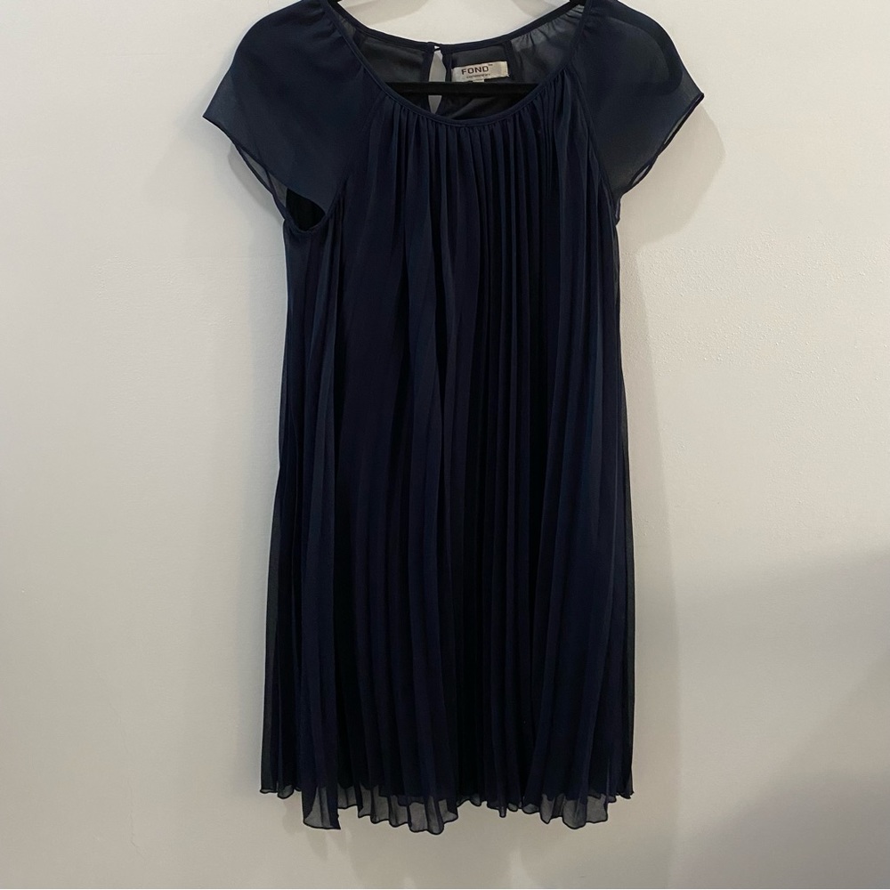 FOND Blue Pleated Dress